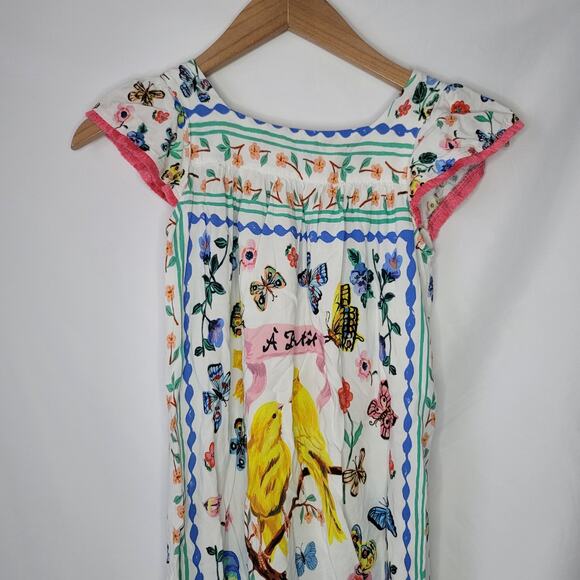 Nathalie Lete H&M- Girl's Floral bird dress- size 8/9 - Picture 2 of 6